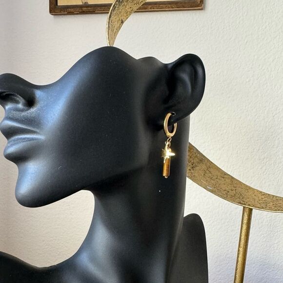 Bohemian hoop earrings N530 - Picture 3 of 4